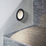 Applique a LED da incasso Pordis, IP65, rotonda Pordis Lucande, Nero, Alluminio, Moderno, Applique da esterni