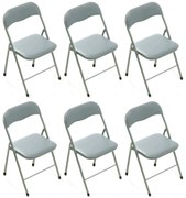 LUCIE - sedia pieghevole salvaspazio set da 6 opaca
