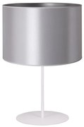 Duolla - Lampada da tavolo CANNES 1xE14/15W/230V diametro 20 cm argento/bianco