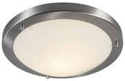 Plafoniera intelligente in acciaio 31 cm incl. WiFi A60 IP44 - Yuma