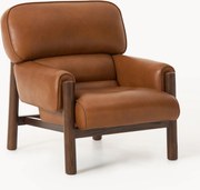 Poltrona lounge in pelle Calum