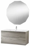 Mobile bagno HAITI 100 cm Rovere Grigio con specchio retroilluminato LED