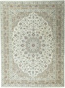Kashan Tappeto 300x400 Beige (Iran) Annodato A Mano