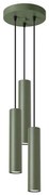 Sollux SL.1487 - Lampadario a sospensione con filo LAGOS 3xGU10/10W/230V verde