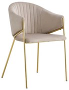 Sedia Elegan Velluto - Beige