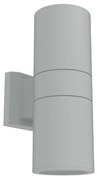 Applique Cilindrica Bidirezionale XL IP54 Con 2 basi E27 - Grigia