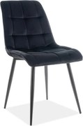 Sedia Chic velluto nero opaco99