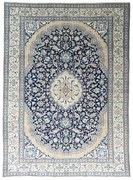 Nain Tappeto 400x290 Blu (Iran) Annodato A Mano
