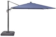 Ombrellone a palo laterale grigio SONORA II NATERIAL L 288 x 288 cm con telo blu