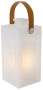 Lampada da tavolo moderna bianca effetto fiamma ricaricabile IP44 - Stard