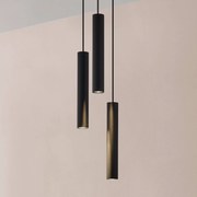 Lampada a sospensione Lindby Joffrey, Ø 24 cm, nero, a 3 luci, GU10