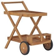 Carrello Da Tè İn Legno Massello Di Teak /