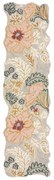 Passatoia in lana rosa chiaro tessuta a mano 60x230 cm Daphne Shaped Floral - Flair Rugs