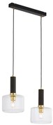 Jupiter 1847 - VA2 - Lampadario a sospensione con filo VANES 2xE27/60W/230V ottone/nero