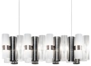 SLAMP - La Lollo Linear 100 Lampada a Sospensione Pewter Slamp