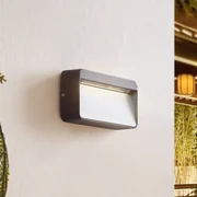 Lucande applique da esterni LED Tiburia, nero, alluminio