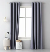 Tende Oscuranti con Anelli Metallo 2 pz Grigio Talpa 140x175 cm