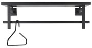 Attaccapanni da parete nero in metallo con scaffale 76 cm Simplon – Spinder Design