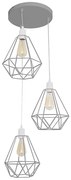 Lampadario KARO 3xE27/15W/230V grigio