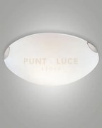 Fox plafoniera d.50 bianco 3 luci attacco e27  in metallo e vetro