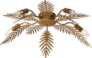 Plafoniera vintage oro 70 cm 5 luci - Botanica