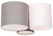 Plafoniera bianco grigio e marrone a 3 luci - Multidrum