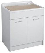 Colavene Twist Max 24180B mobile lavatoio 80x60 con cesto portabiancheria bianco lucido