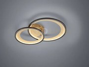 Granada plafoniera led 29w 2650lm, 3000k doppio crechio nero con ri...