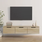 Mobile Tv Sospeso 180x32x30 Effetto Legno Rovere e Antracite Future