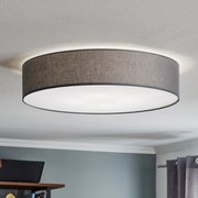 Plafoniera soffitto Rondo TK Lighting, dimmerabile, Alluminio / Grigio / Zincato, Camera da letto, Tessuto / Stoffa / Seta, Moderno, Plafoniera
