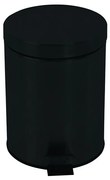 Kamalu - pattumiera bagno colore nero 5 litri linea nico-b12