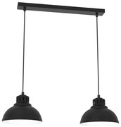 Lampadario a sospensione con filo SVEN 2xE27/15W/230V nero
