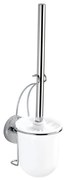 WENKO 20898100-WC spazzola WC VACUUM-LOC MILAZZO 10x34 cm acciaio inox/cromo lucido/bianco