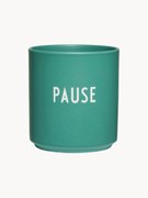 Tazza senza manico di design con scritta Favourite PAUSE