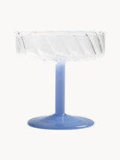 Set di 2 coppe da champagne in vetro borosilicato fatte a mano Twirl