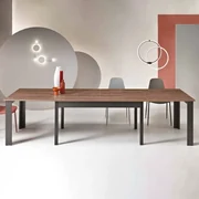 Tavolo Da Pranzo Rettangolare 160x90 Cm In MDF Effetto Legno, Stile Rustico, 4-6 Posti, Per Sala Da Pranzo E Ufficio - 4