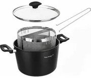 Pentola pasta 22 cm nera con 2 cestelli e coperchio