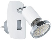 Applique Moderna Mini 4 Acciaio Bianco 1 Luce Gu10 2,8W