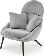 Poltrona imbottita Merry in grigio - H95 cm