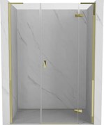 Mexen Mist-H L porta doccia a battente destra 160 cm, trasparente, dorata - 8A5L-160-001-50-00-P