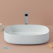 The ArtCeram "Cognac" Lavabo D'Appoggio Ovale 55x35 cm Bianco Lucido