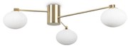 Plafoniera Contemporanea Hermes Metallo Ottone 3 Luci G9 3W 3000K Luce Calda