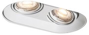 Faretto da incasso rotondo bianco GU10 50mm 2 luci - Hubs