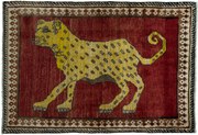 Gabbeh Tappeto 120x90 Rosso (Iran) Annodato A Mano