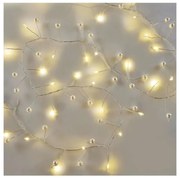 Catena luminosa LED natalizia, 40 LED, 1,5 m, alimentazione 3x AA, bianco caldo