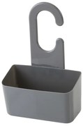 Portaoggetti doccia grigio in PVC gancio e fori di scolo per l'acqua