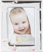 Portafoto bimba Orsetto trenino foto 10x15 cm Beltrami con argento Miro Silver