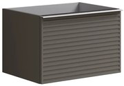 Mobile da bagno sotto lavabo Pixel stripes grigio carbone laccato opaco L 60 x H 40 x P 45.5 cm 1 cassetto, lavabo non incluso