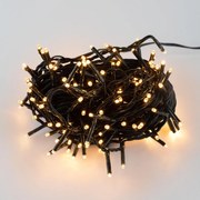 Catenaria Natalizia LED 12m 8 GIOCHI DI LUCE Cavo VERDE IP44 Colore Bianco Caldo 2200 - 2300 °K