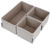 Set di 3 organizer per cassetti beige - Bigso Box of Sweden